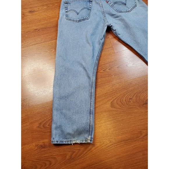 Levi's 505 Jeans Mens 40 x 30 Straight Leg Regular Fit Light Wash - Picture 3 of 6